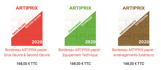 Barème de prix bâtiment Artiprix