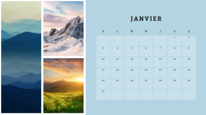 calendrier canva