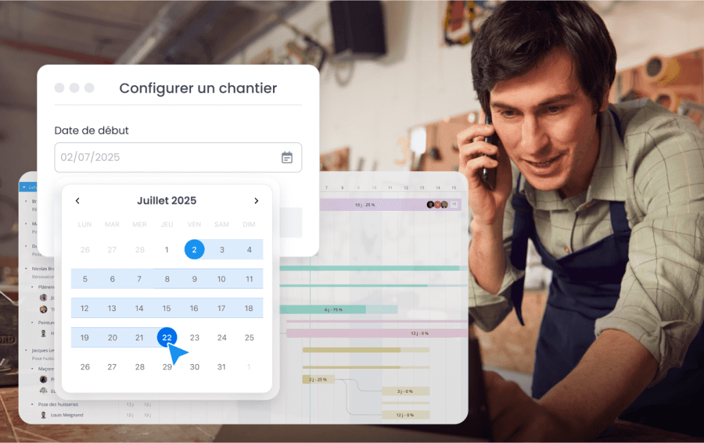 planning de chantier en ligne 