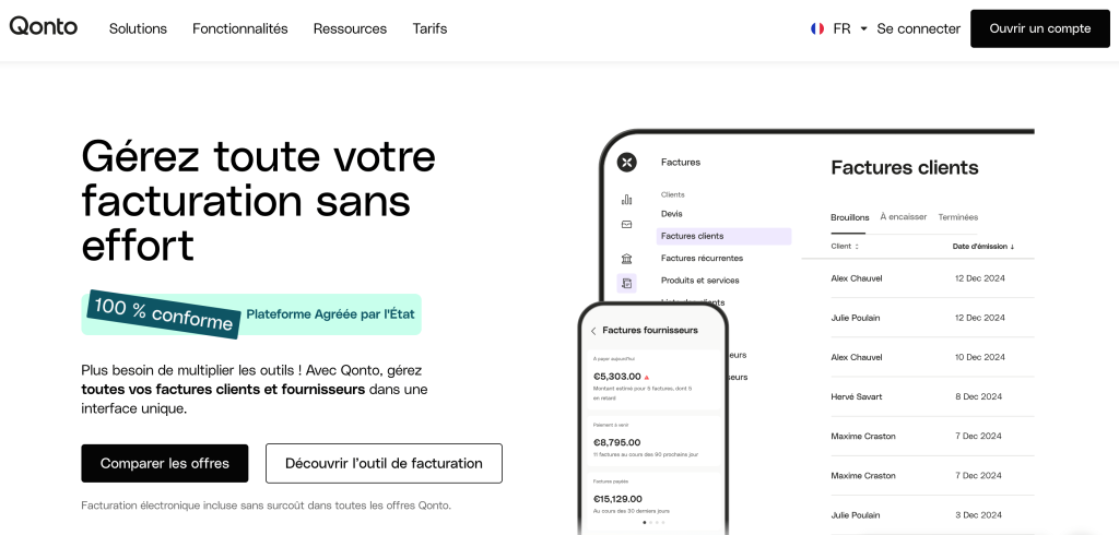 facturation gratuite Qonto