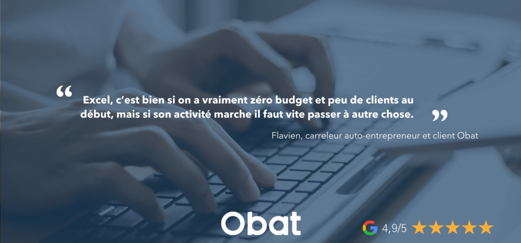 Témoignage client Obat : Flavien, artisan carreleur “Avec Excel, je perdais un temps fou”