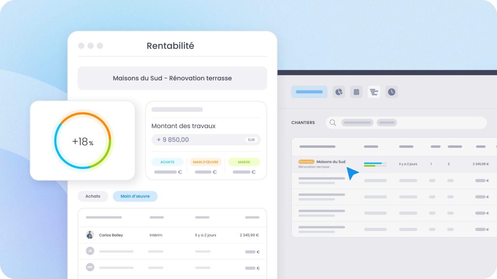 logiciel rentabilité chantier