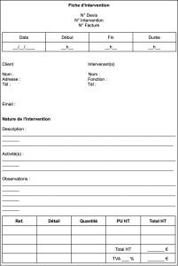 exemple de bon d'intervention