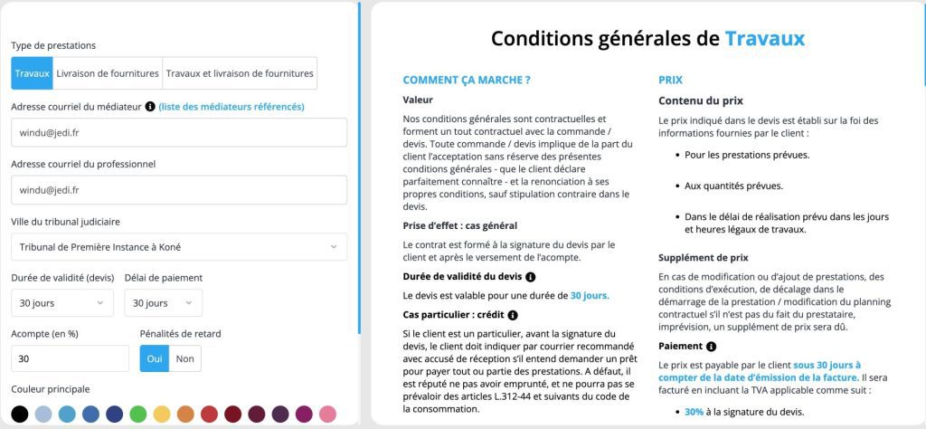 générateur de cgv batiment gratuit