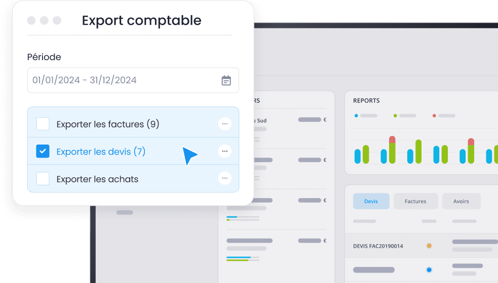 Export comptable Justificatif achats