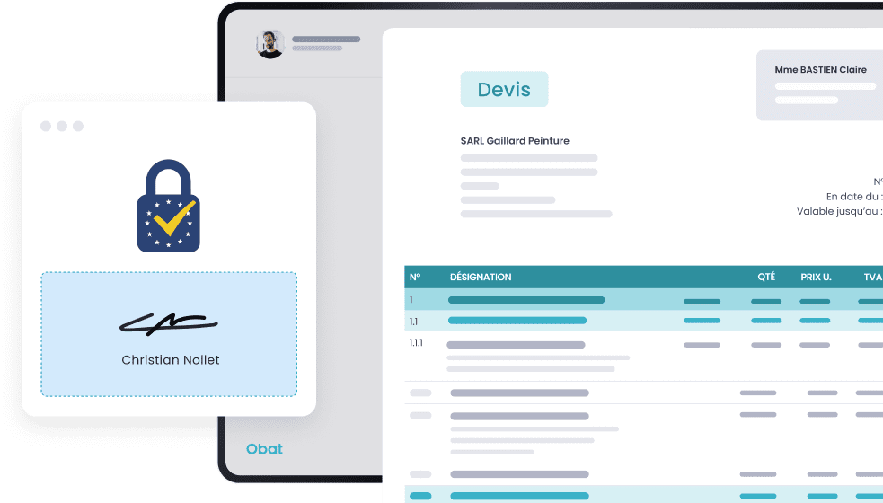 Securité par la signature electronique pour le batiment