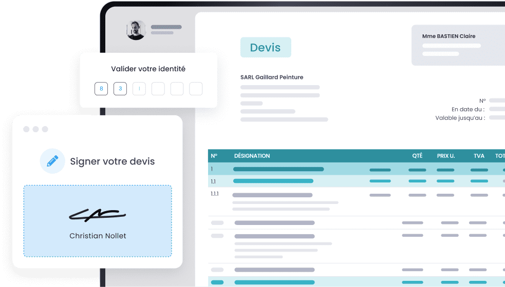 Valider devis par la signature electronique pour le batiment