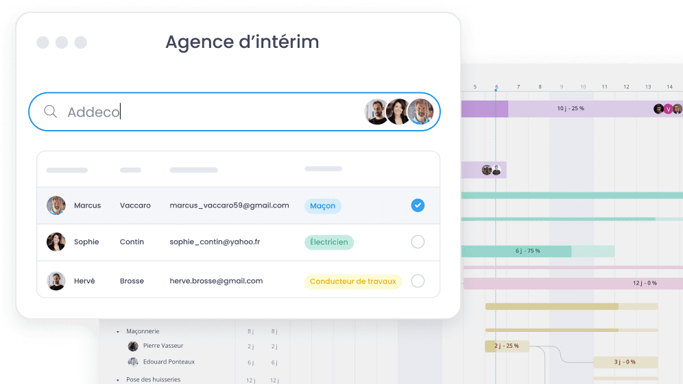 gestion des Interimaires pour les artisans pour le batiment